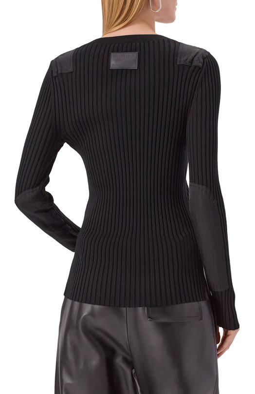 Шерстяной пуловер Helmut Lang P01HW701 Чёрный  P01HW701 Фото 4