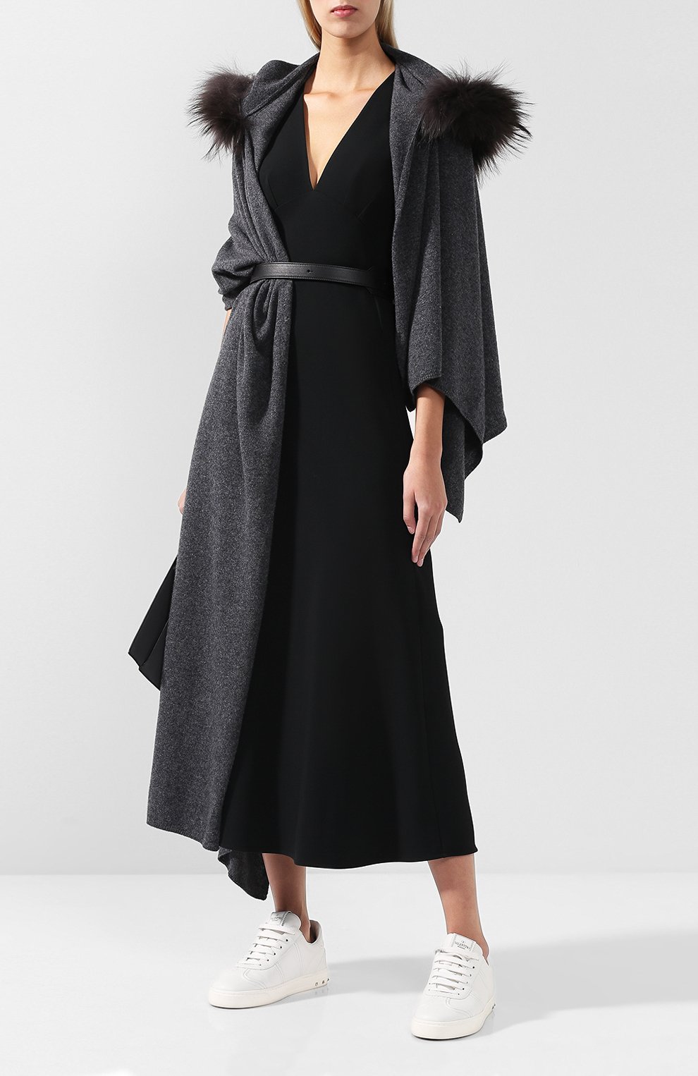 Пончо с меховой отделкой NIMA, арт. S014/FINNRAC00N, фото 2