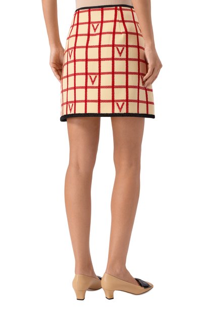 Юбка из шерсти и хлопка VALENTINO, арт. 7B3RADJ4/9JN, фото 4