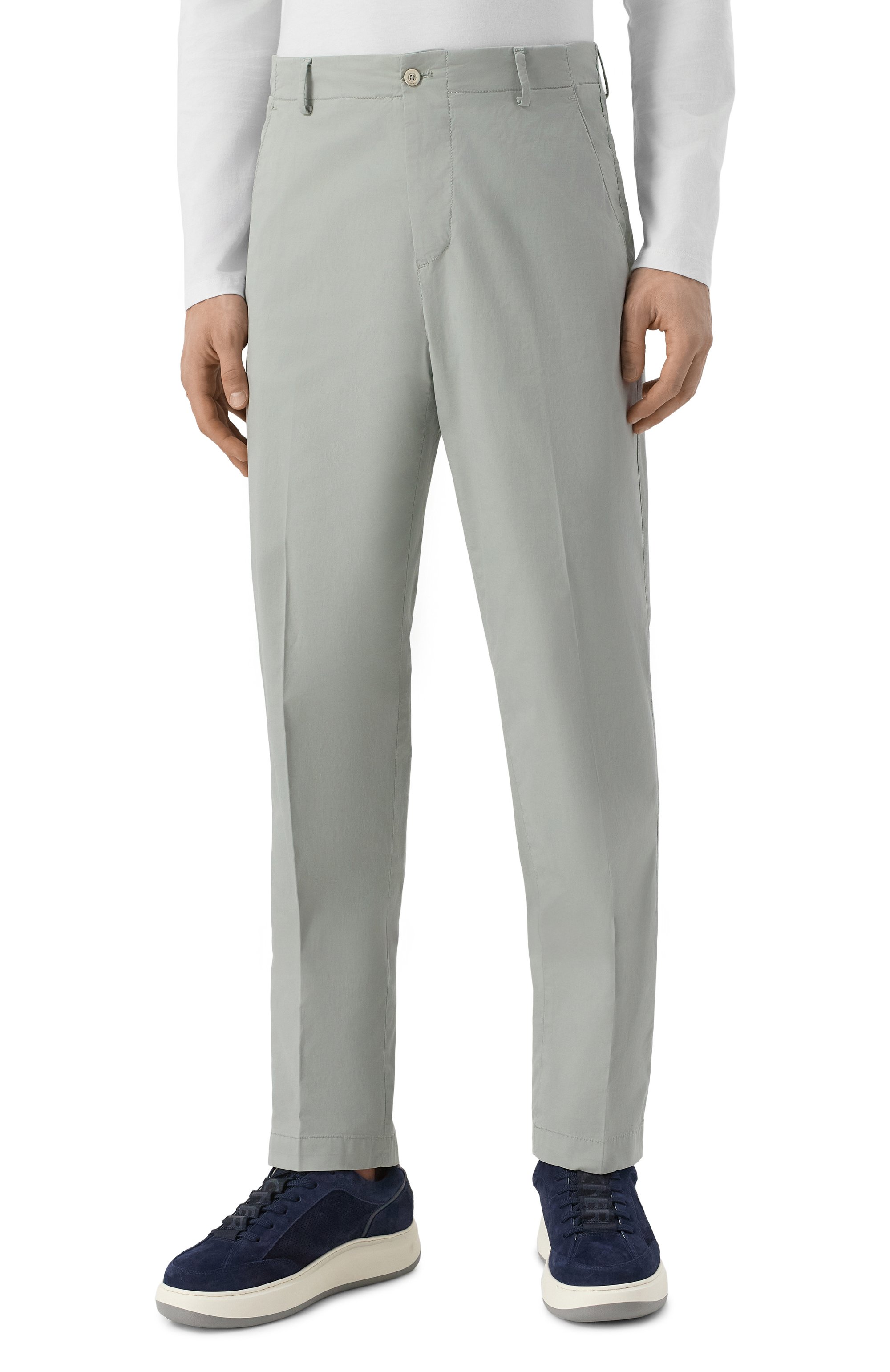 Хлопковые брюки BOGLIOLI светло-серого цвета по цене 44950 руб., арт. 80888Q/SB5751, фото 3 Хлопковые брюки BOGLIOLI, арт. 80888Q/SB5751, фото 3