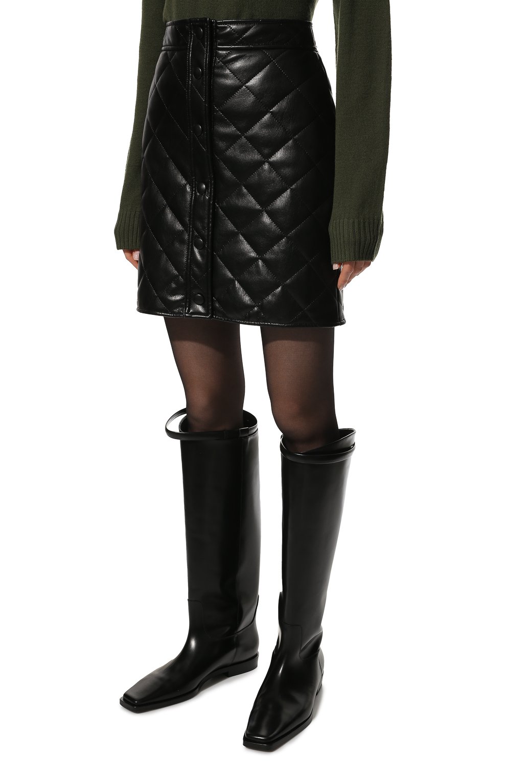 Юбка из экокожи MSGM черного цвета по цене 31750 руб., арт. 3341MDD18 227615, фото 3 Юбка из экокожи MSGM, арт. 3341MDD18 227615, фото 3