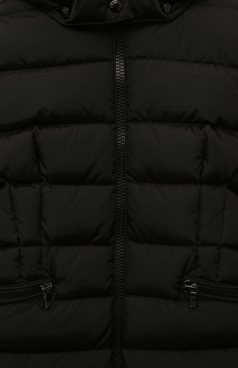 Детская пальто MONCLER черного цвета, арт. 1C502-10-54155 | Фото 3 (Материал подклада: Синтетический материал; Материал внешний: Синтетический материал; Рукава: Длинные; Кросс-КТ: Демисезон; Автоматизация ТО: Проставлено; Автоматизация состава: Проставлено; Ростовка одежда: 8 лет | 128 см, 16 лет | 164 см, 12 лет | 152 см, 10 - 11 лет | 140 - 146см)