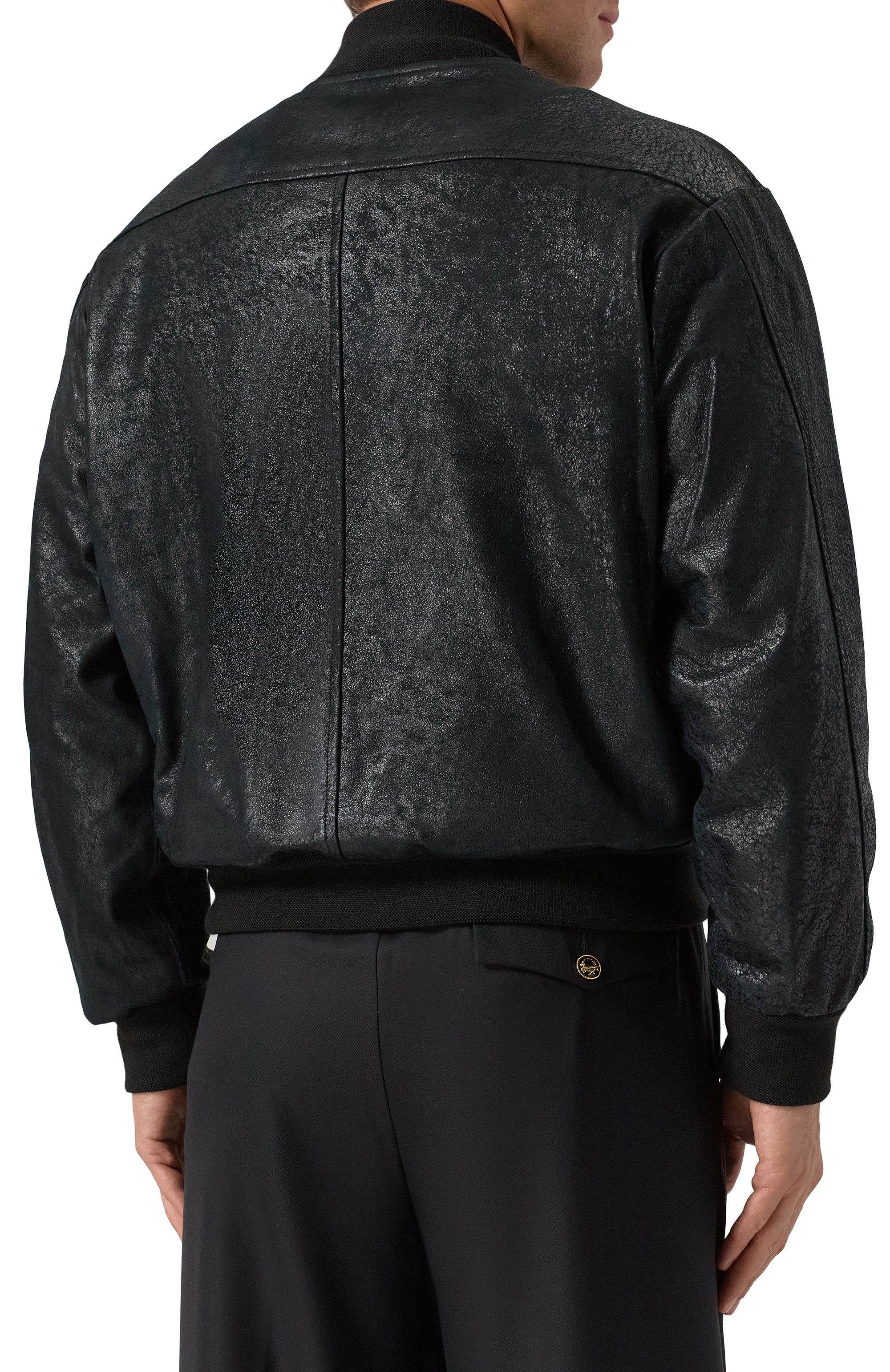 Кожаный бомбер GIORGIO BRATO, арт. GU26F26016NAPSTM, фото 4