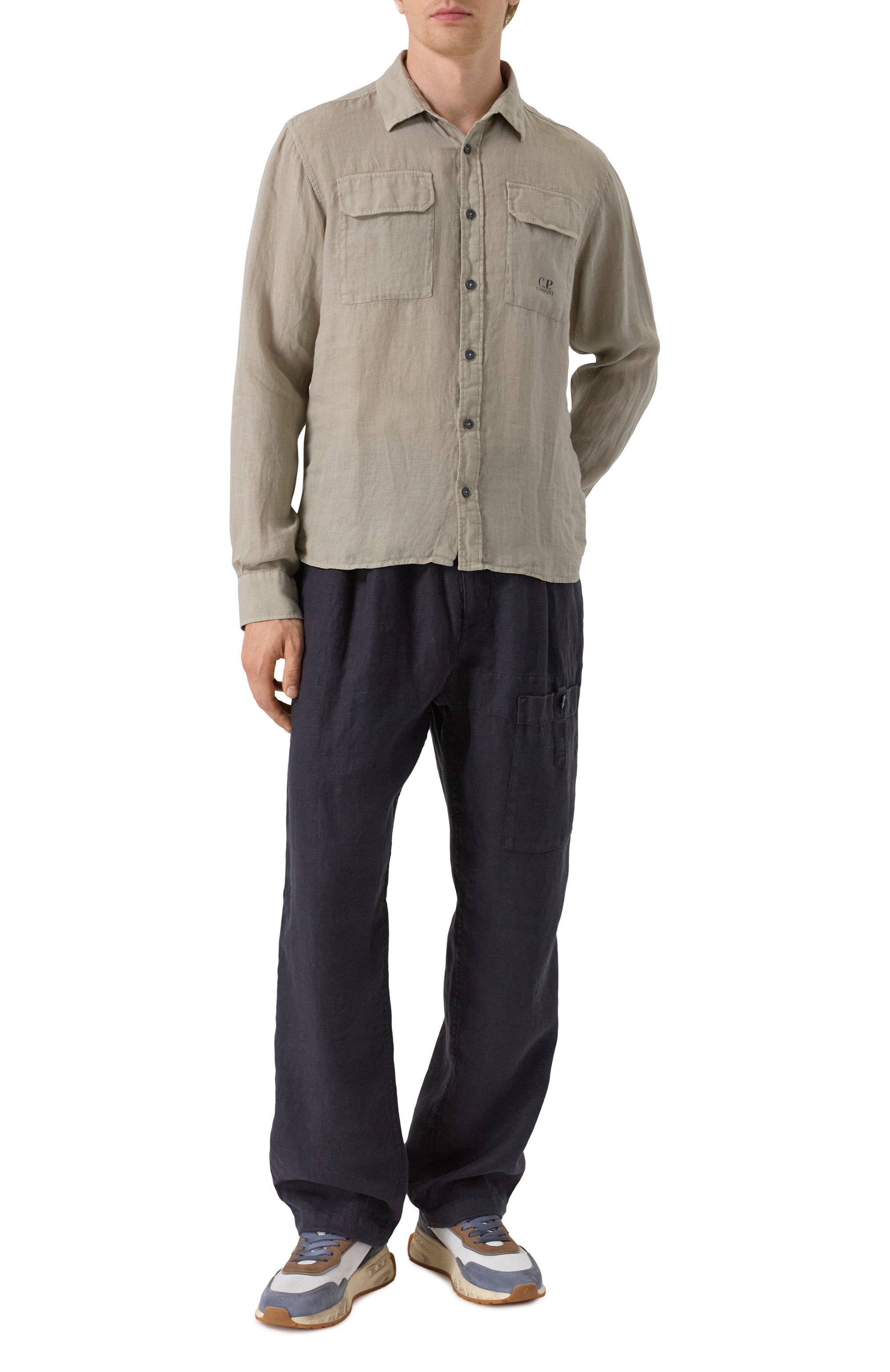 Льняные брюки C.P. COMPANY, арт. 18CMPA270A1103410, фото 2