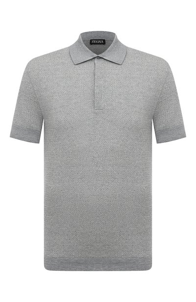 Мужская поло из хлопка и льна ZEGNA, арт. UD372A7/D727