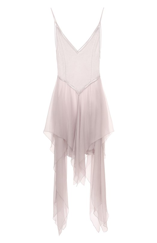 Платье из вискозы и шелка Ann Demeulemeester B0012814/FA611 Серый B0012814/FA611