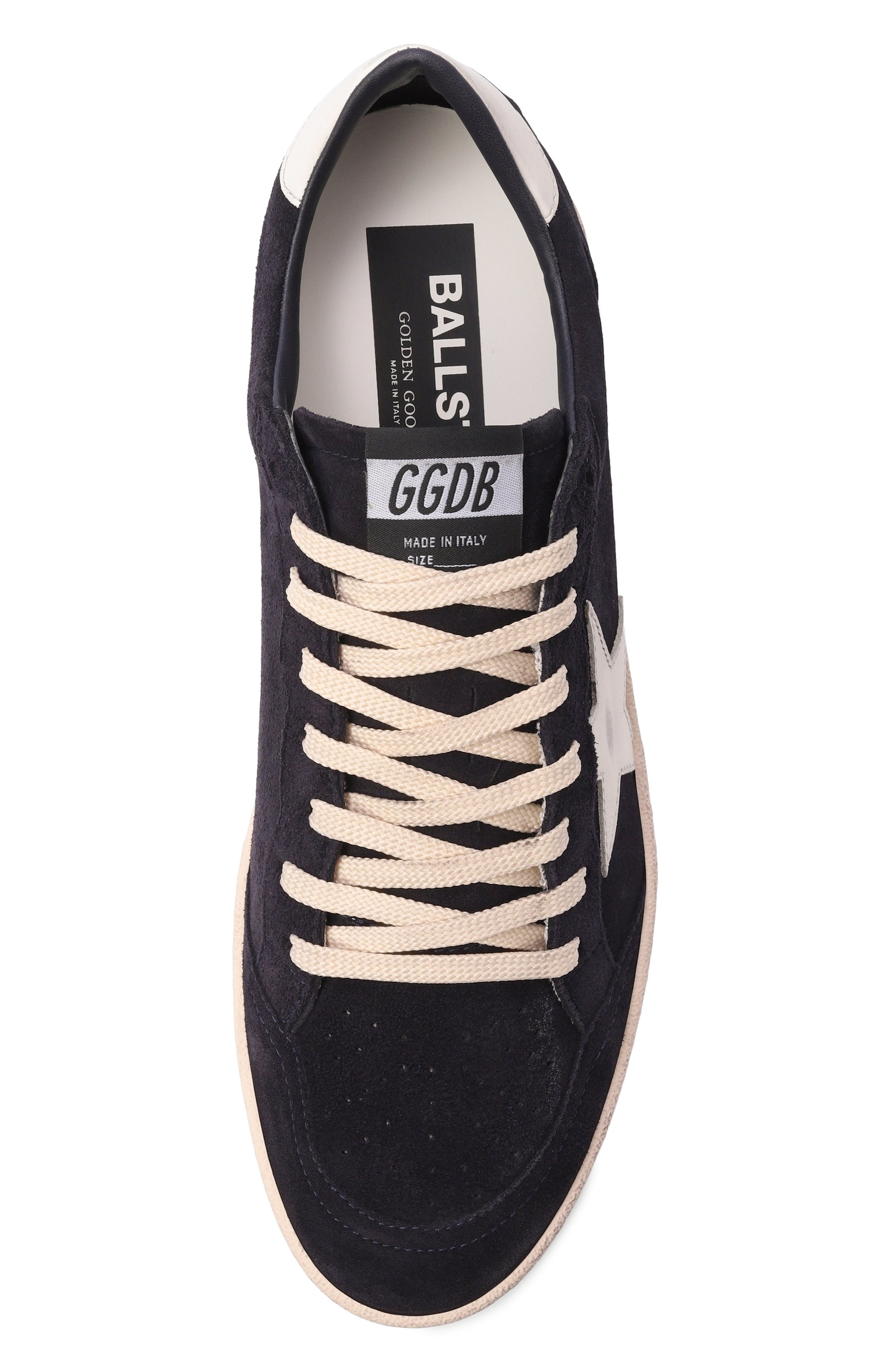 Замшевые кеды ballstar GOLDEN GOOSE DELUXE BRAND темно-синего цвета по цене 68200 руб., арт. GMF00117.F008721, фото 5 Замшевые кеды ballstar GOLDEN GOOSE DELUXE BRAND, арт. GMF00117.F008721, фото 5