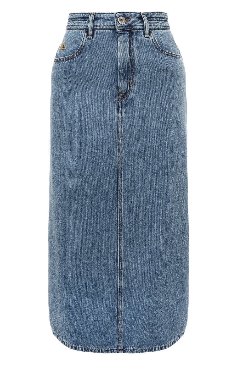 Джинсовая юбка JACOB COHEN голубого цвета по цене 42050 руб., арт. V G 006 03 T 9860/210F, фото 1 Джинсовая юбка JACOB COHEN, арт. V G 006 03 T 9860/210F, фото 1