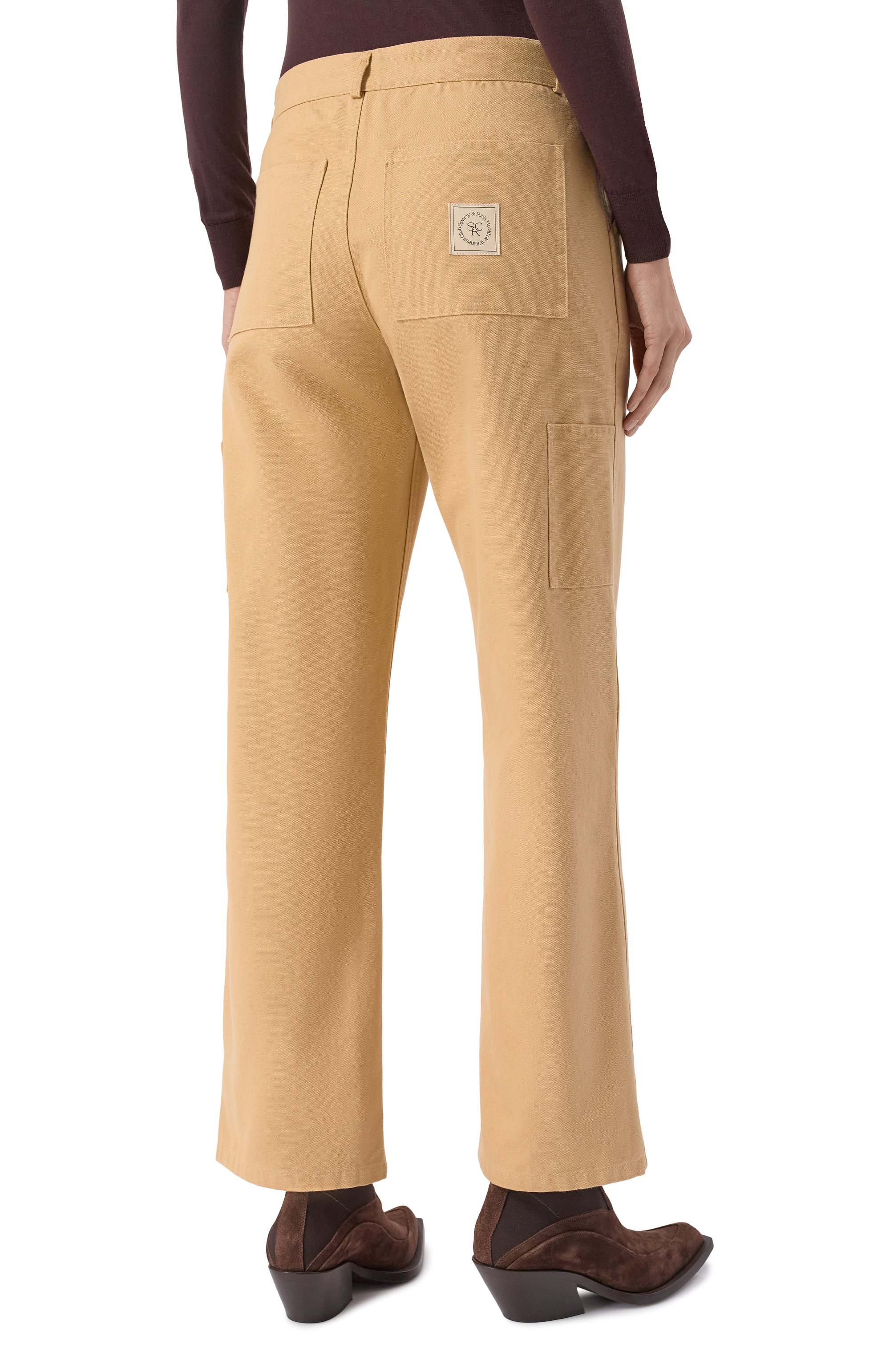 Хлопковые брюки SPORTY AND RICH, арт. PA04865305BE09, фото 4