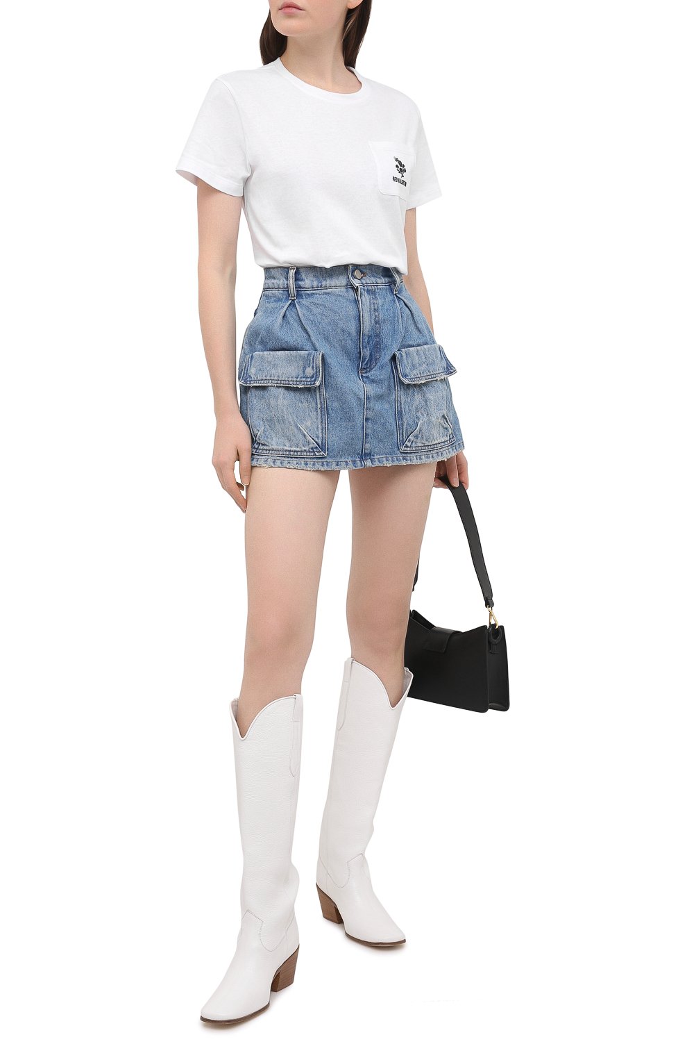 Джинсовая юбка-шорты REDVALENTINO, арт. VR3DD03U/5NL, фото 2