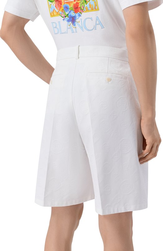 Хлопковые шорты Casablanca M-SP26-TR-380-01 Белый  M-SP26-TR-380-01 Фото 4