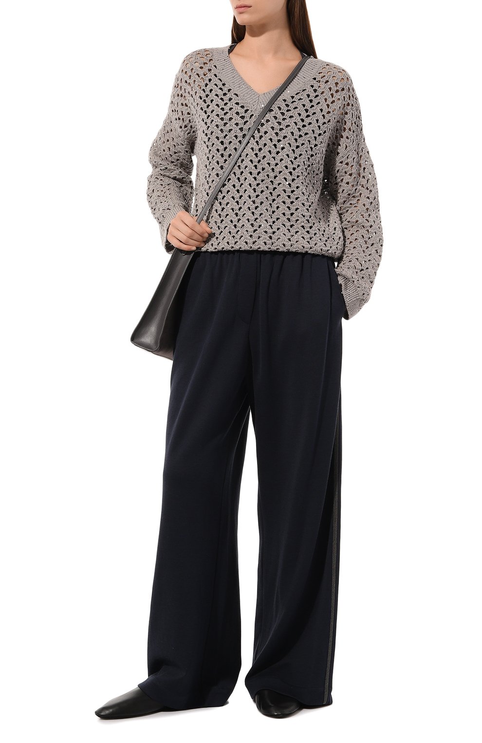 Свитер из хлопка и льна BRUNELLO CUCINELLI, арт. M70572202, фото 2