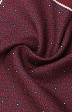 Мужской платок из хлопка и шелка ZEGNA бордового цвета, арт. Z8J16/38B | Фото 2 (Материал: Хлопок, Текстиль, Шелк; Нос: Не проставлено)