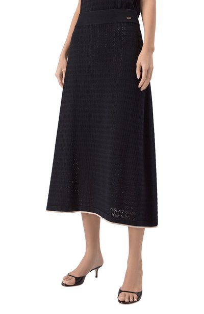 Хлопковая юбка AGNONA черного цвета по цене 127500 руб., арт. KG11050E/8F120PE, фото 3 Хлопковая юбка AGNONA, арт. KG11050E/8F120PE, фото 3