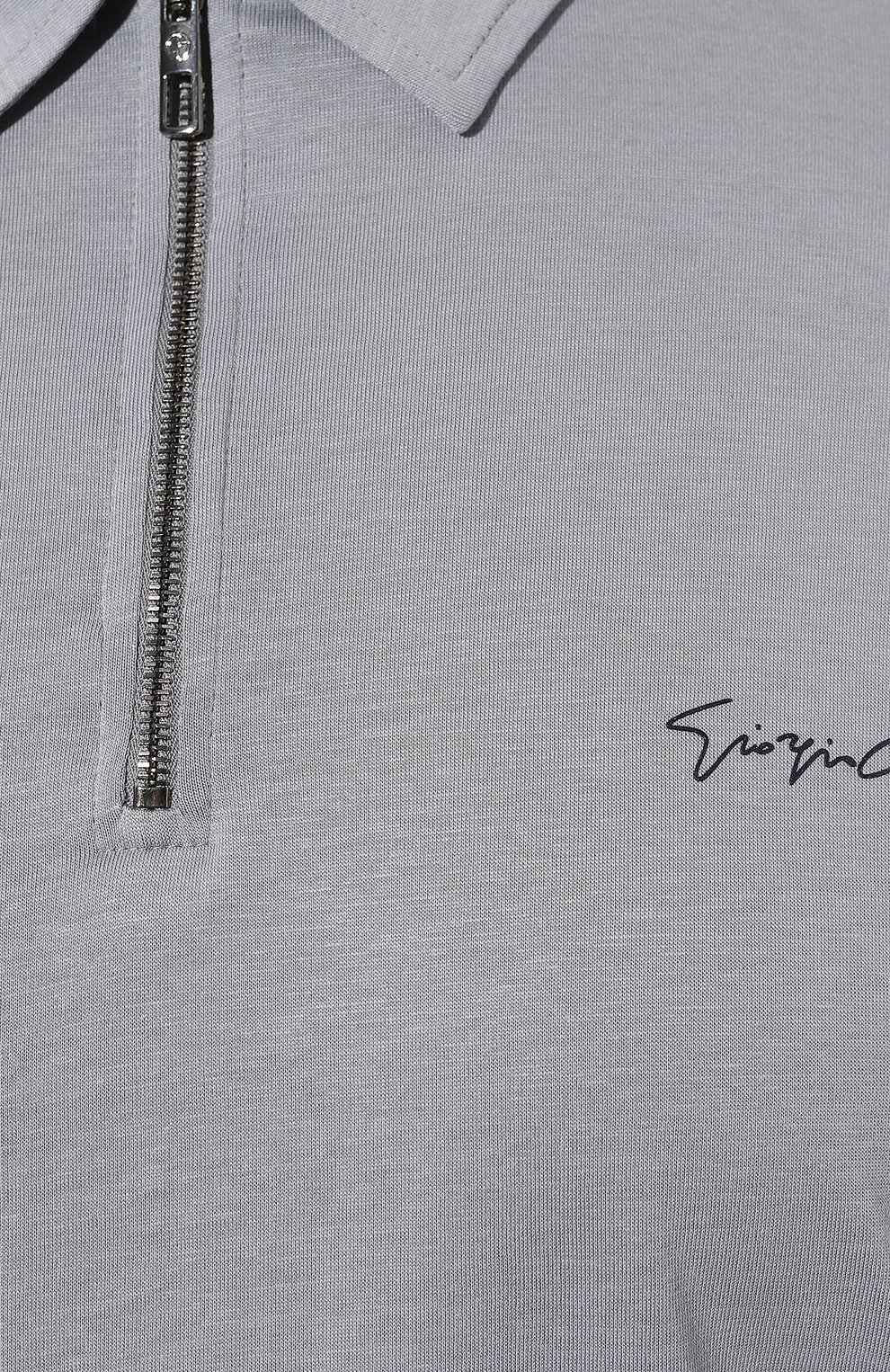 Поло из лиоцелла и хлопка GIORGIO ARMANI серого цвета по цене 58850 руб., арт. 3DSF53/SJCBZ, фото 5 Поло из лиоцелла и хлопка GIORGIO ARMANI, арт. 3DSF53/SJCBZ, фото 5