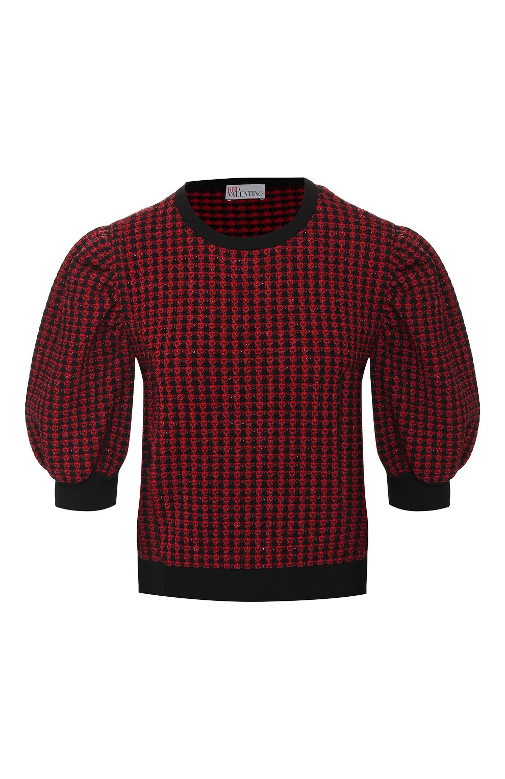 Пуловер из вискозы REDVALENTINO черного цвета по цене 29950 руб., арт. SR3KCB58/4GL, фото 1 Пуловер из вискозы REDVALENTINO, арт. SR3KCB58/4GL, фото 1
