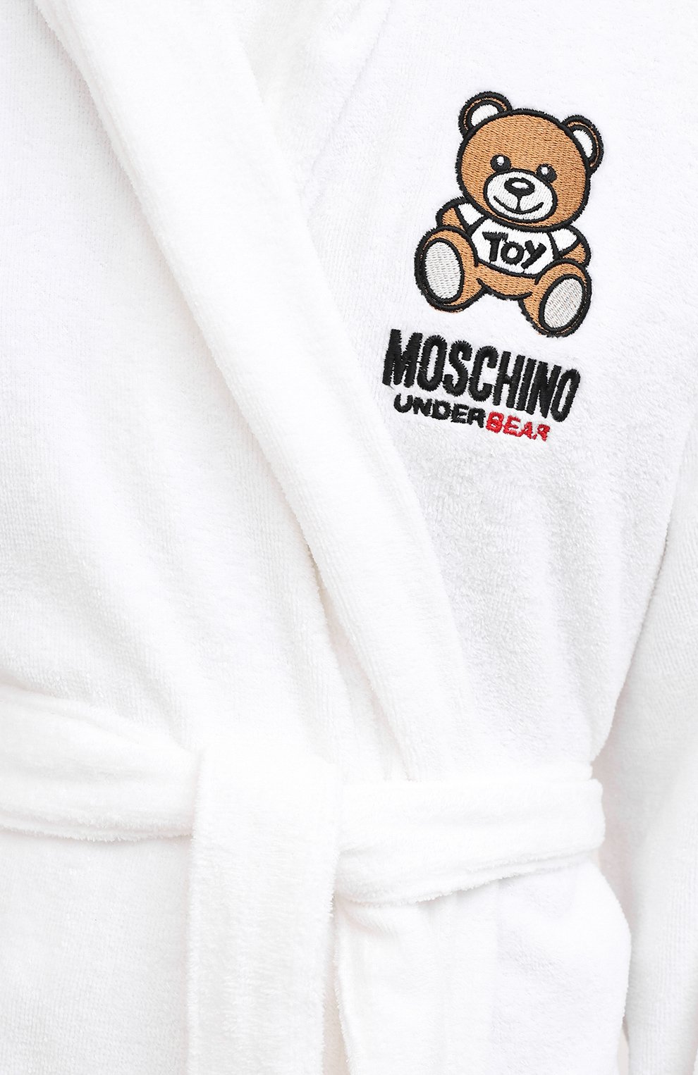 Хлопковый халат MOSCHINO белого цвета по цене 24500 руб., арт. A7301/9040, фото 5 Хлопковый халат MOSCHINO, арт. A7301/9040, фото 5