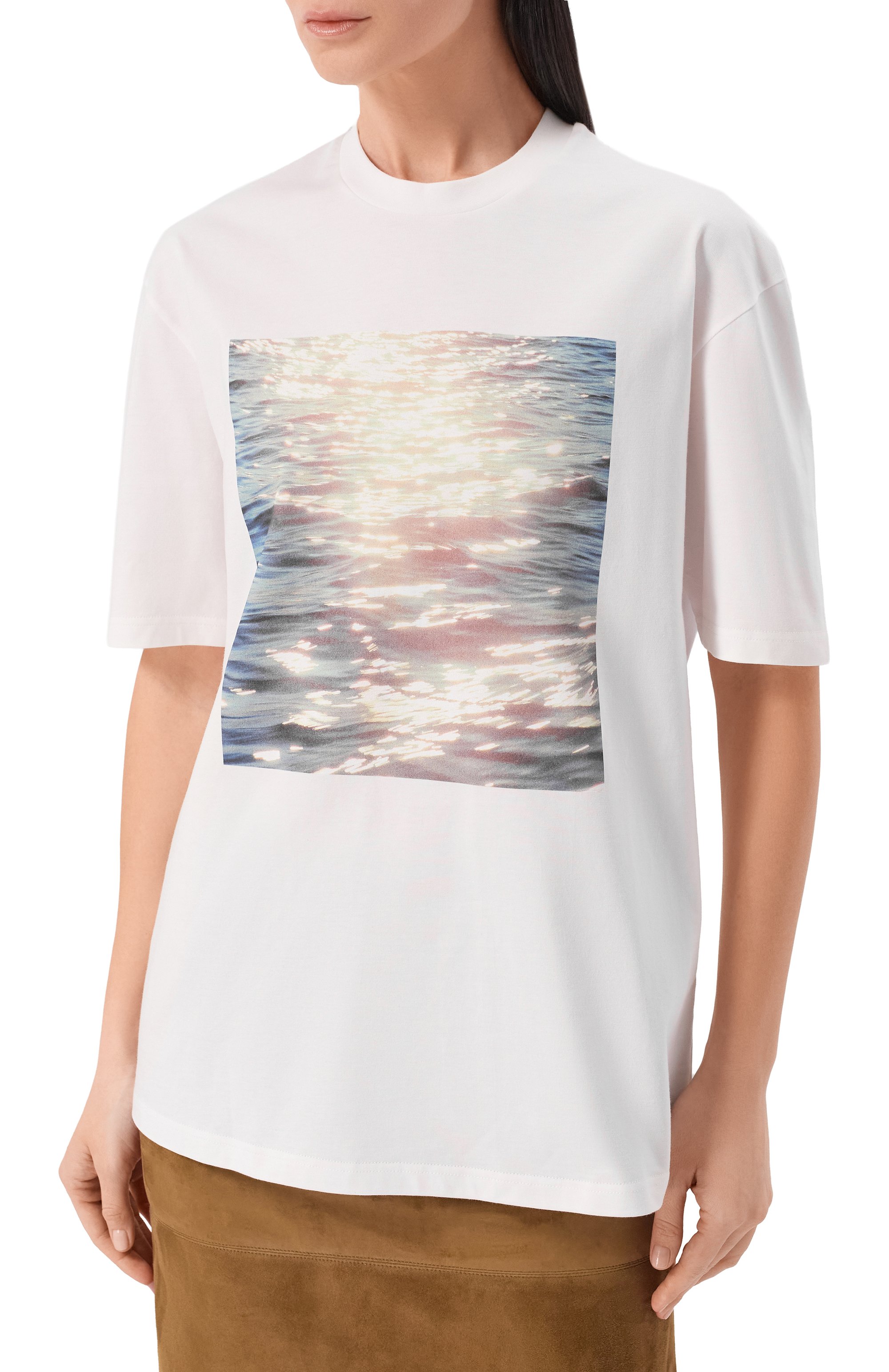 Хлопковая футболка JIL SANDER белого цвета по цене 49800 руб., арт. J03GC0157/J20362, фото 3 Хлопковая футболка JIL SANDER, арт. J03GC0157/J20362, фото 3