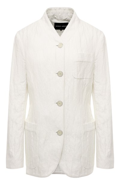 Женский жакет из хлопка и льна GIORGIO ARMANI, арт. 2SHGG004/T0351