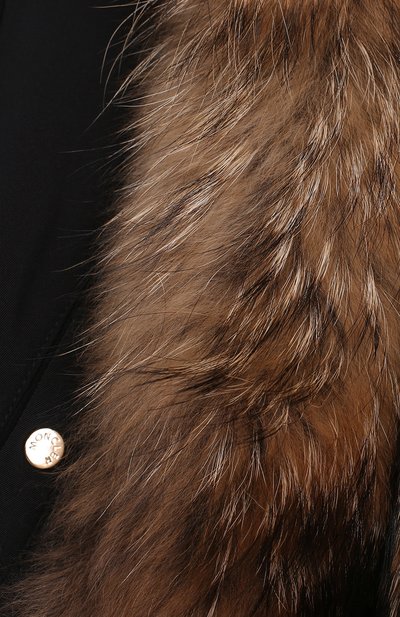 Пуховое пальто с капюшоном и меховой отделкой MONCLER ENFANT, арт. C2-954-49363-20-57136/12-14A, фото 3