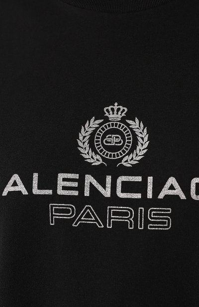 Хлопковая футболка BALENCIAGA черного цвета по цене 44650 руб., арт. 594599/TGV60, фото 5 Хлопковая футболка BALENCIAGA, арт. 594599/TGV60, фото 5