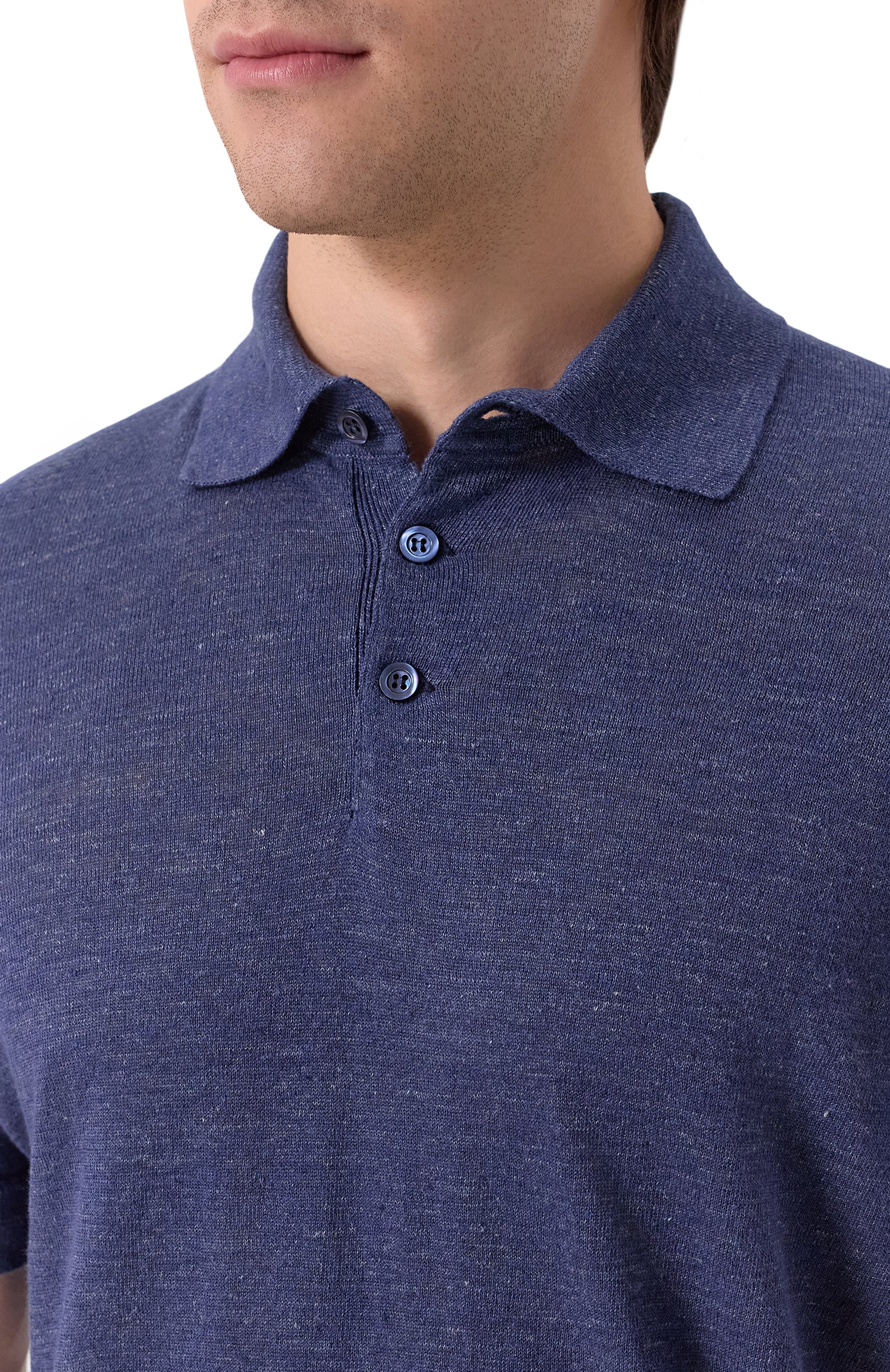 Поло изо льна и хлопка BRUNELLO CUCINELLI, арт. M2L00315, фото 5