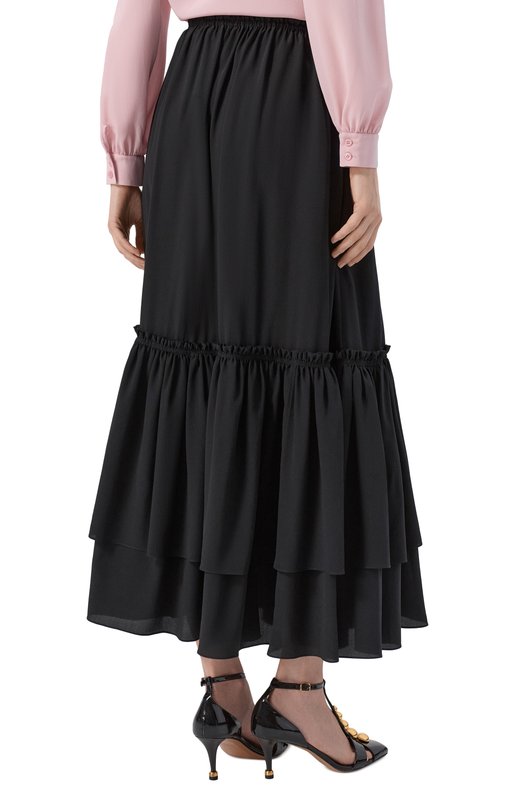 Шелковая юбка Chloé CH26UJU70005 Чёрный  CH26UJU70005 Фото 3