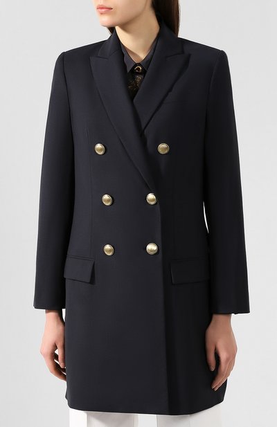 Шерстяное пальто BRUNELLO CUCINELLI темно-синего цвета по цене 325000 руб., арт. M0W079311, фото 3 Шерстяное пальто BRUNELLO CUCINELLI, арт. M0W079311, фото 3
