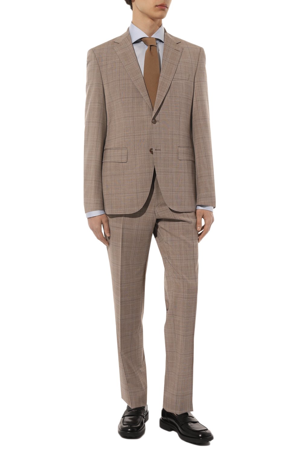 Шерстяной костюм BOSS бежевого цвета по цене 79100 руб., арт. 50489350, фото 1 Шерстяной костюм BOSS, арт. 50489350, фото 1