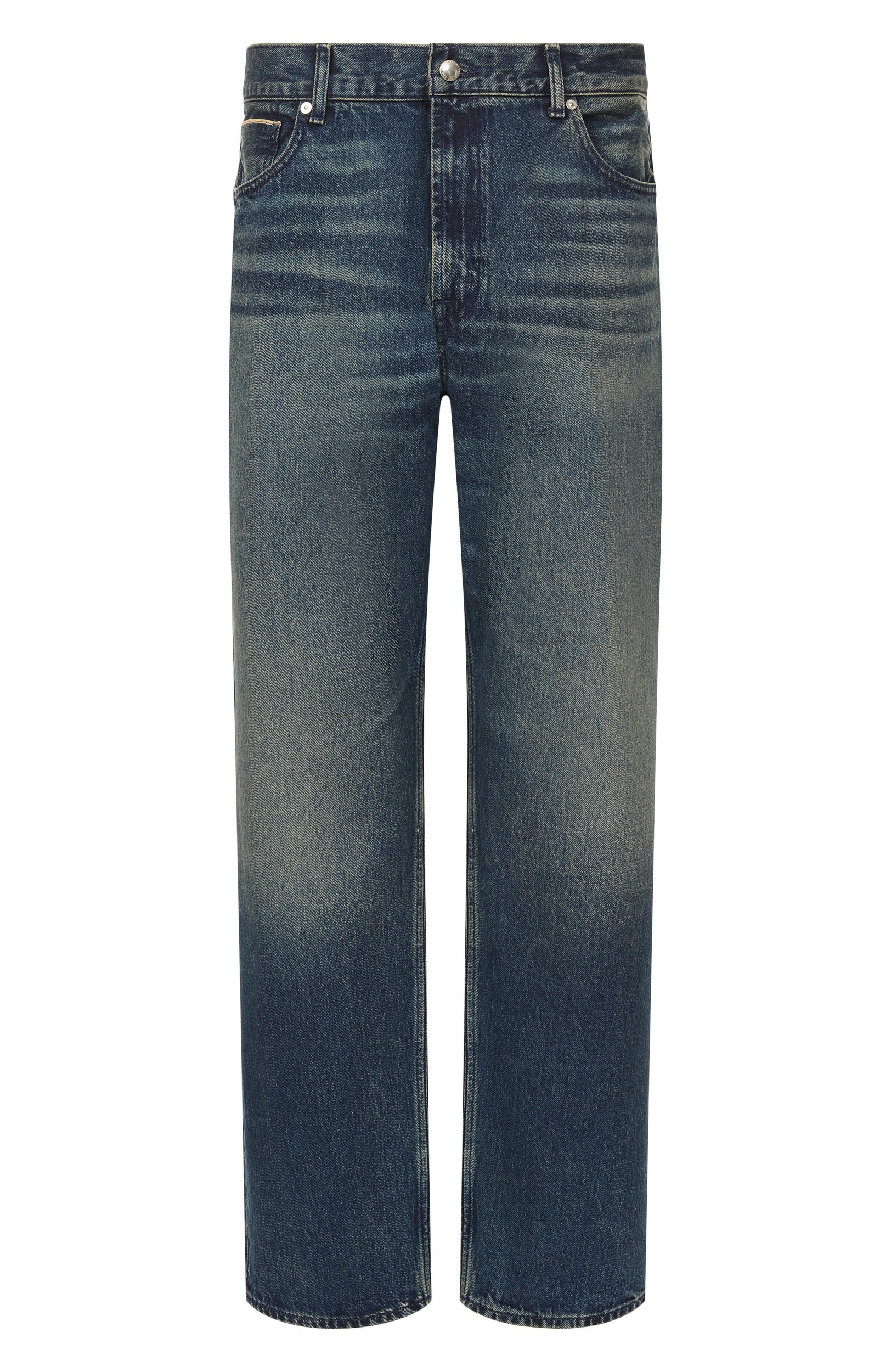 Джинсы 7 FOR ALL MANKIND темно-синего цвета по цене 39950 руб., арт. 7TD80H49, фото 1 Джинсы 7 FOR ALL MANKIND, арт. 7TD80H49, фото 1