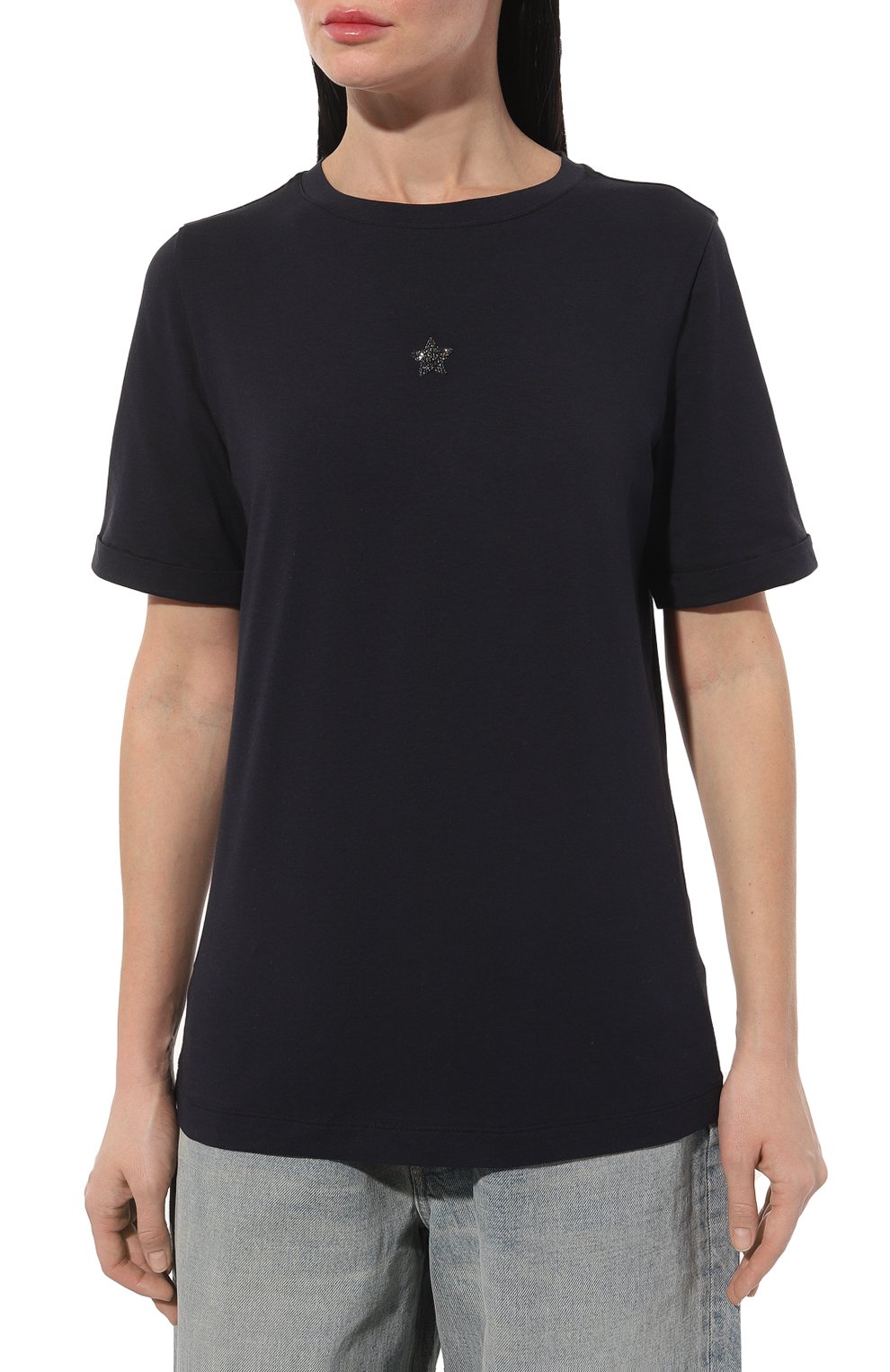 Хлопковая футболка LORENA ANTONIAZZI, арт. TS24AP/9999, фото 3