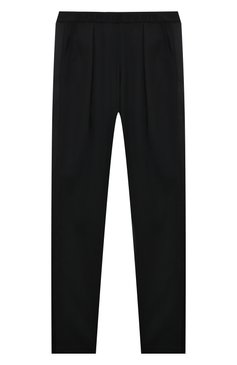 Детские шерстяные брюки BALMAIN черного цвета, арт. BU6R30 | Фото 1 (Материал сплава: Проставлено; Нос: Не проставлено; Материал внешний: Шерсть; Стили: Классический; Девочки-школьная форма: Брюки; Ростовка одежда: 8 лет | 128 см, 10 - 11 лет | 140 - 146см, 16 лет | 164 см, 13 - 15 лет | 158 см, 12 лет | 152 см)