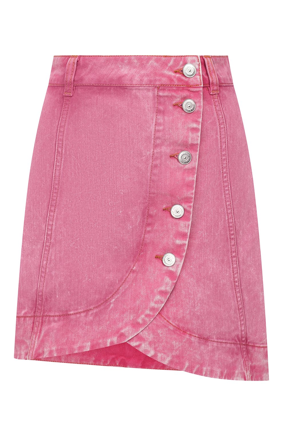 Джинсовая юбка GANNI розового цвета по цене 20950 руб., арт. F4180, фото 1 Джинсовая юбка GANNI, арт. F4180, фото 1