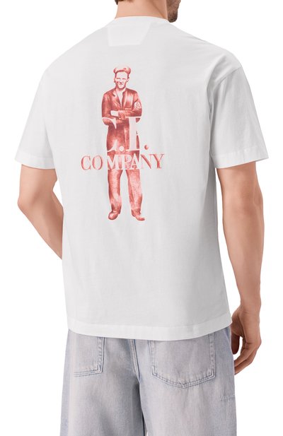 Хлопковая футболка C.P. COMPANY, арт. 18CMTS141A005100W, фото 4