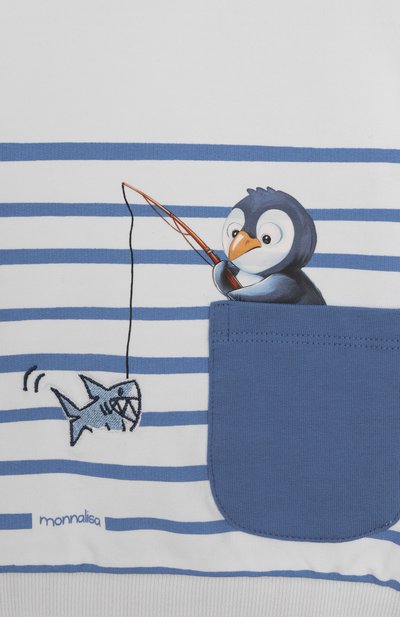 Хлопковый свитшот MONNALISA, арт. 28E605, фото 3