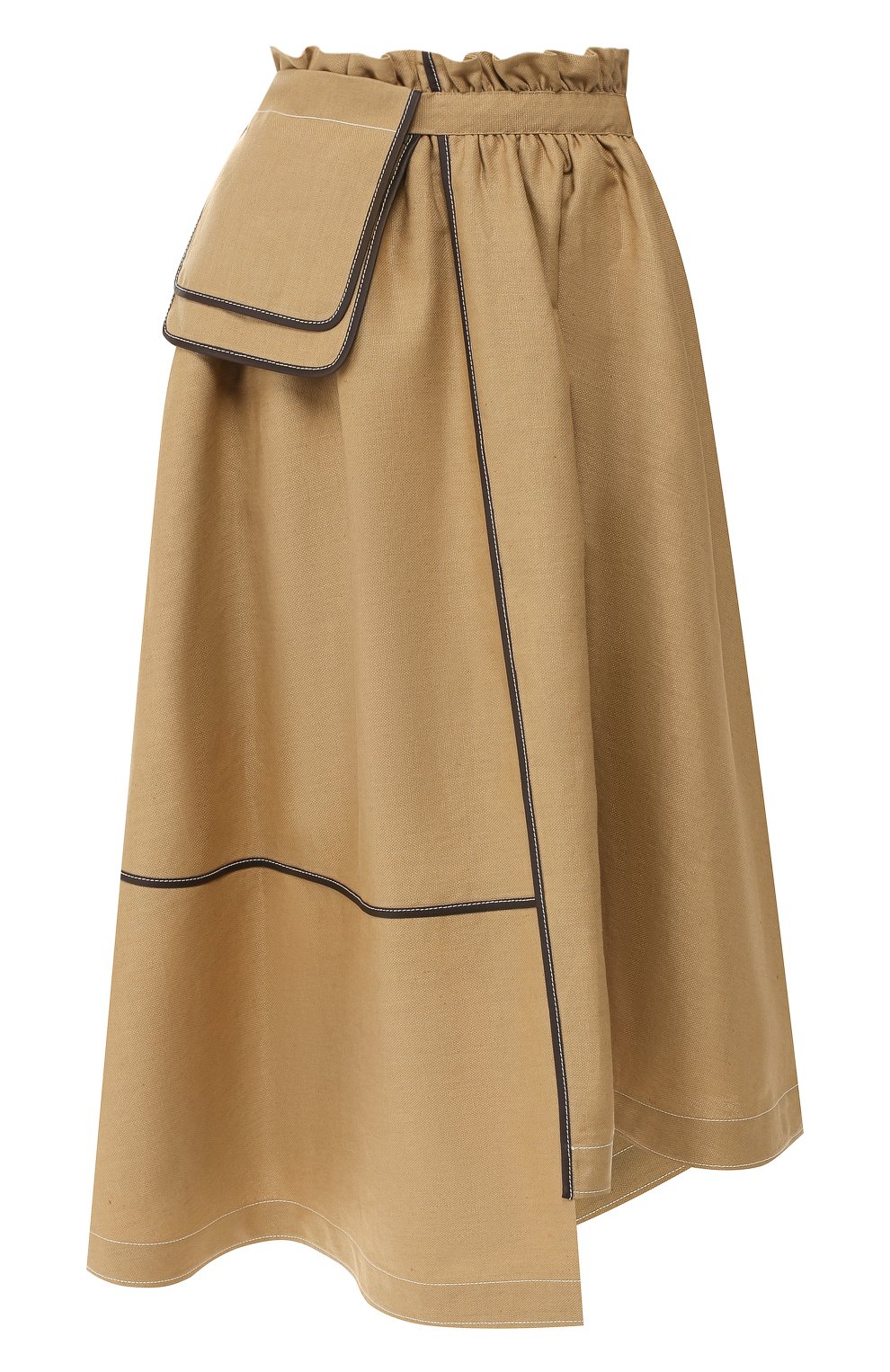 Юбка из смеси льна и вискозы LOEWE бежевого цвета по цене 94250 руб., арт. S2195200R0, фото 1 Юбка из смеси льна и вискозы LOEWE, арт. S2195200R0, фото 1