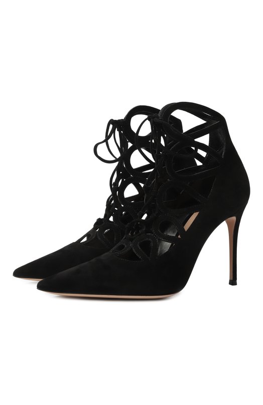 Замшевые туфли Elisa 95 Gianvito Rossi G05629.95RIC.CAMNER0 Чёрный G05629.95RIC.CAMNER0