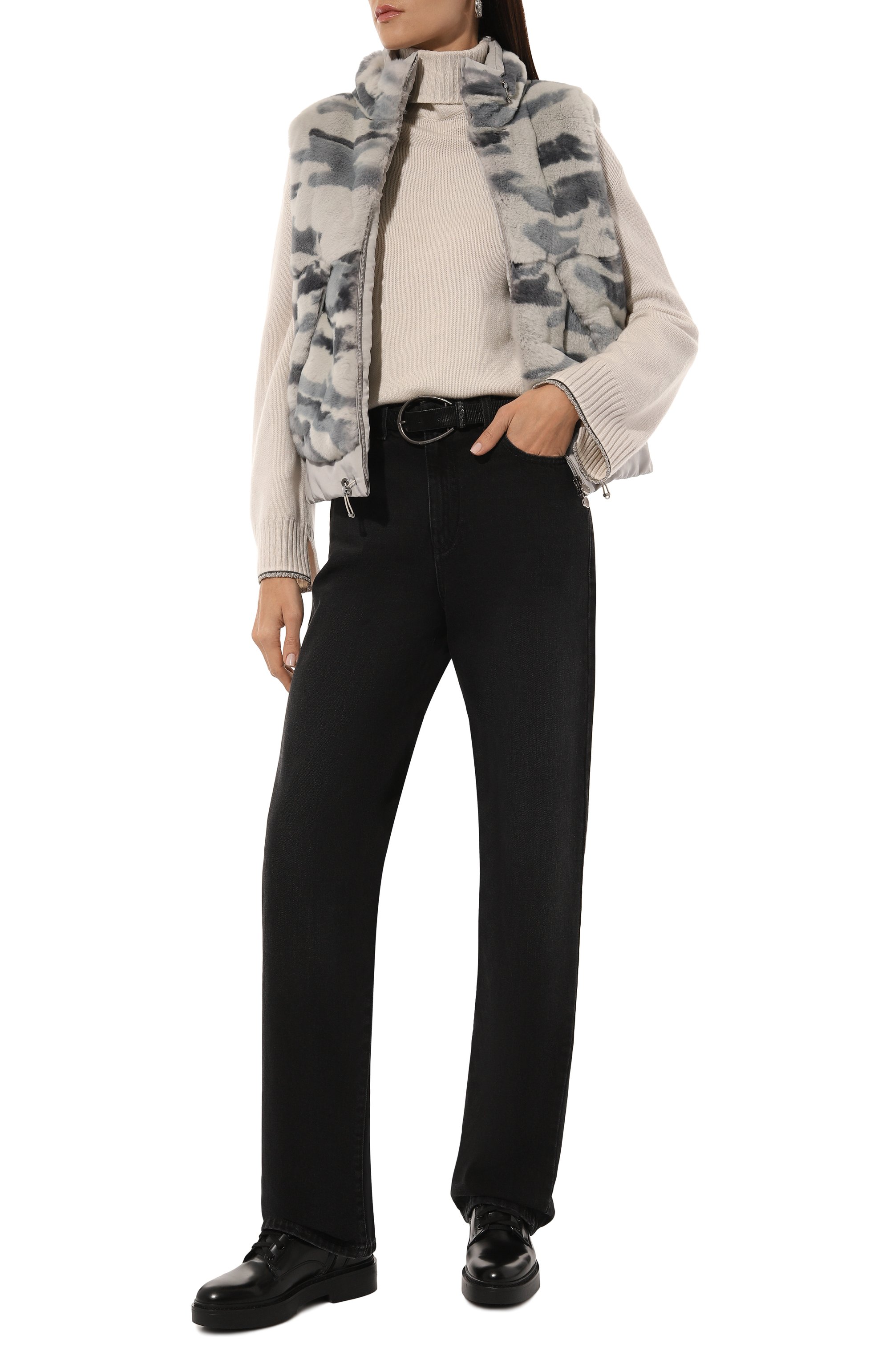 Жилет из меха кролика KITON, арт. D58614K0570F01, фото 2