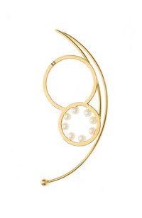 Серьга на левое ухо DELFINA DELETTREZ бесцветного цвета по цене 149500 руб., арт. TWI5014.A, фото 1 Серьга на левое ухо DELFINA DELETTREZ, арт. TWI5014.A, фото 1