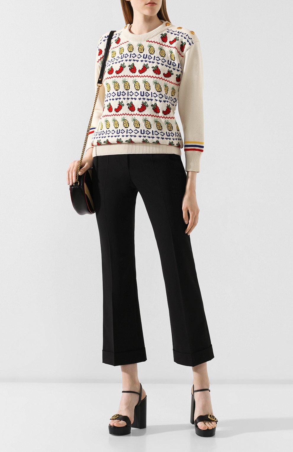 Пуловер из смеси хлопка и шерсти GUCCI, арт. 574216/XKASB, фото 2