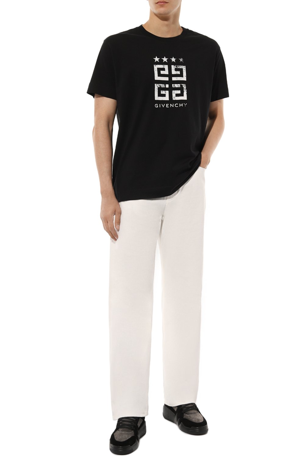 Хлопковая футболка GIVENCHY, арт. BM716R/3YEL, фото 2