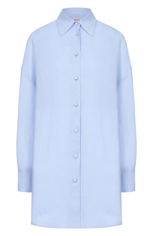 Льняная рубашка Agnona TD1113E/U3049E Голубой TD1113E/U3049E