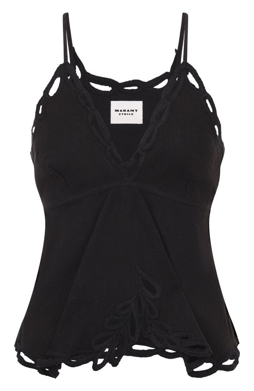 Хлопковый топ Isabel Marant Etoile HT0537FA/C1J12E Чёрный HT0537FA/C1J12E