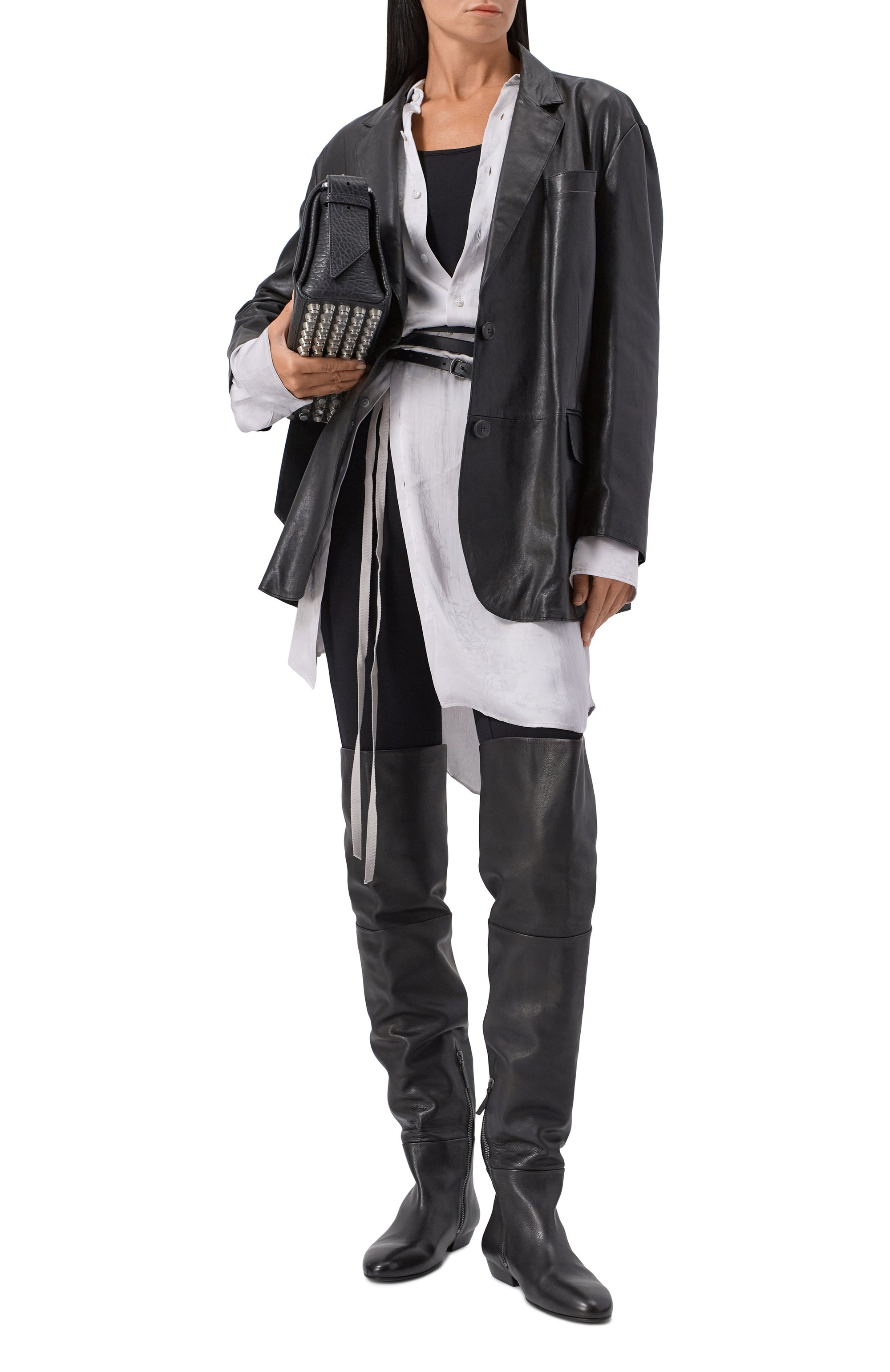 Кожаные ботфорты miniblocco MARSELL, арт. MW8641/P010, фото 3