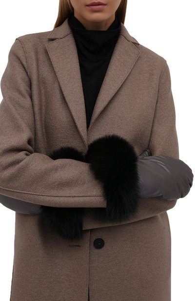 Варежки с меховой отделкой YVES SALOMON, арт. 21WAA104XXNY5W, фото 2