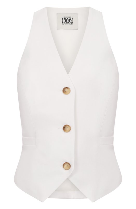 Жилет из шерсти и вискозы Borne Bourgeois SW-JL-BO-1029 Белый SW-JL-BO-1029