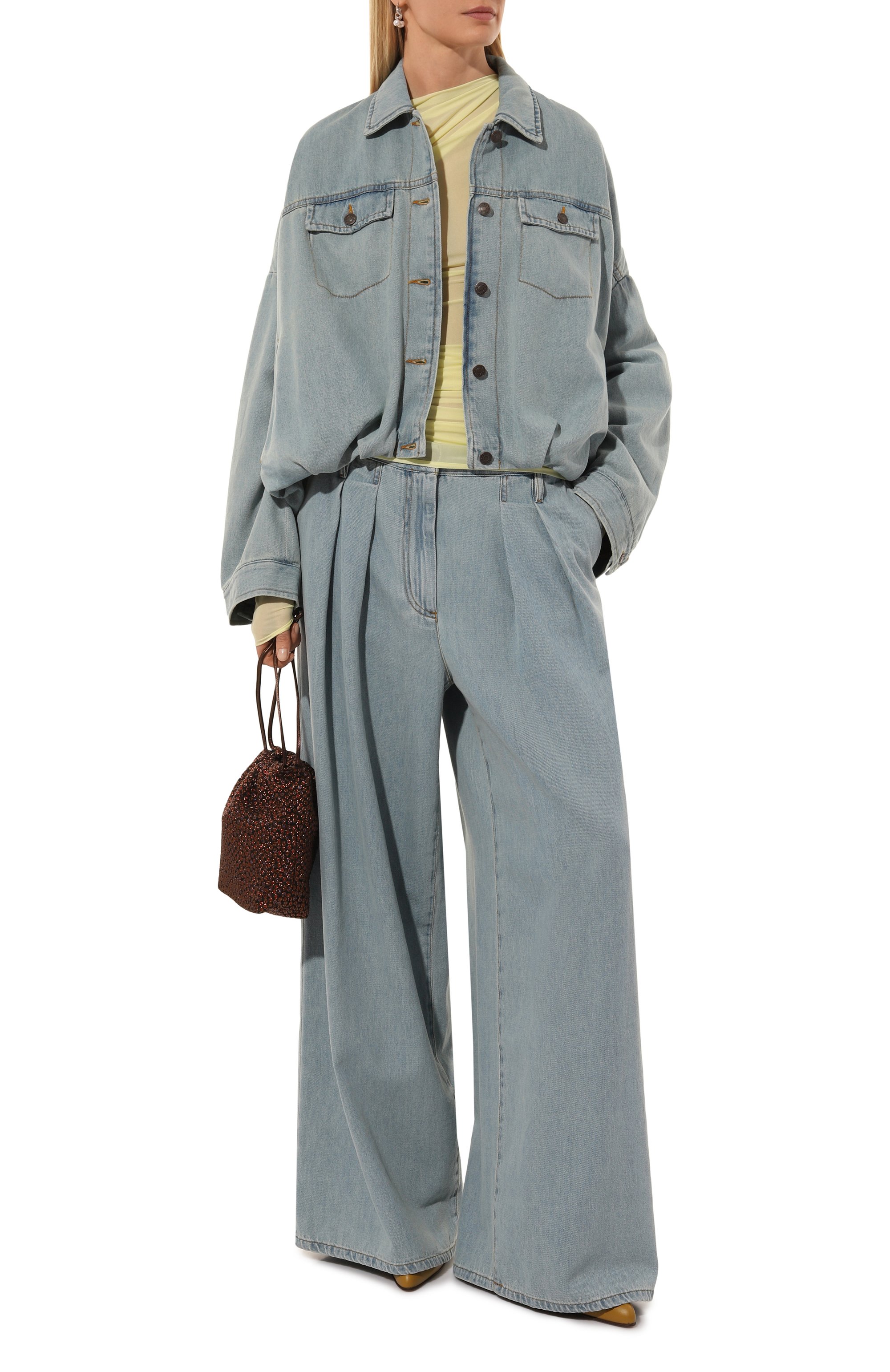 Джинсовая куртка DRIES VAN NOTEN голубого цвета по цене 72400 руб., арт. 242-010506-9378, фото 2 Джинсовая куртка DRIES VAN NOTEN, арт. 242-010506-9378, фото 2