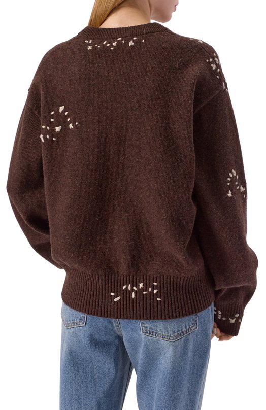 Свитер DOMREBEL 0FFICE KNIT CREWNECK Коричневый  0FFICE KNIT CREWNECK Фото 4
