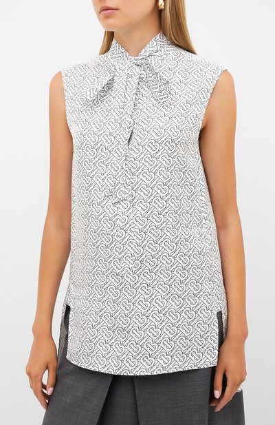Шелковый топ BURBERRY, арт. 8029534, фото 3