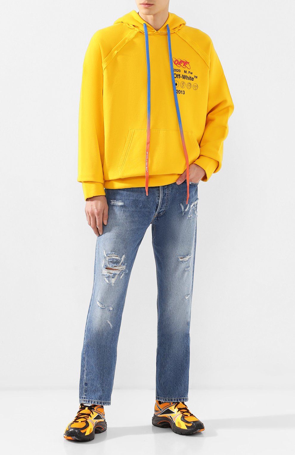 Хлопковое худи OFF-WHITE, арт. 0MBB057F19E300166010, фото 2